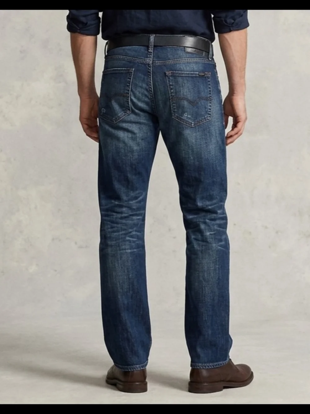 Guess Men's Desmond Relaxed Straight Jeans in Dark Blue Wash Sz 36 - Picture 1 of 16